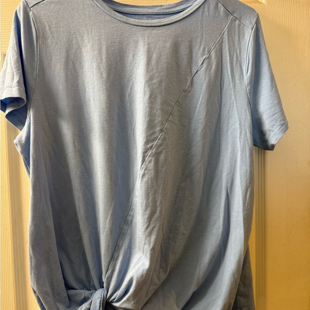 St. John's Bay Sky Blue Short Sleeve Top